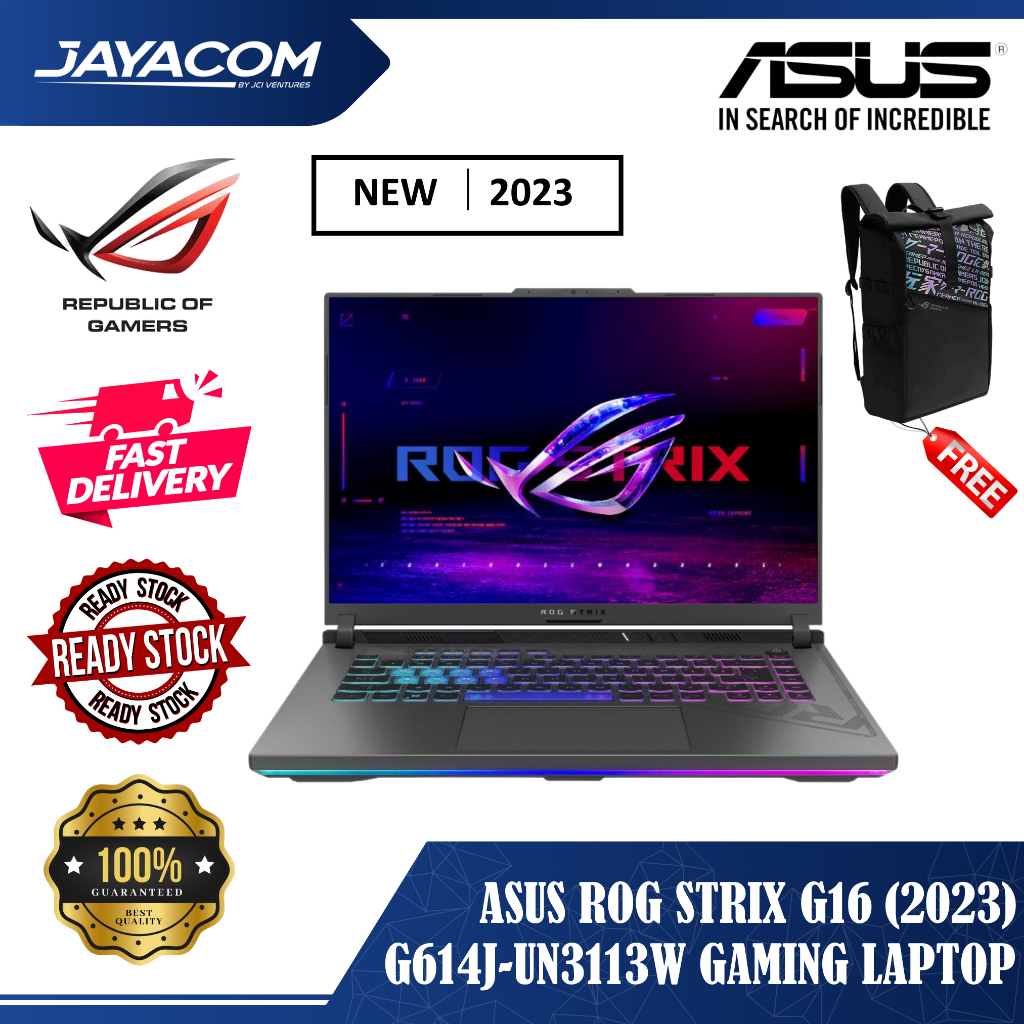 Asus Rog Strix G16 2023 G614j Un3113w Gaming Laptop I7 13650hx16gb512gbrtx4050 6gb16wuxga 3483