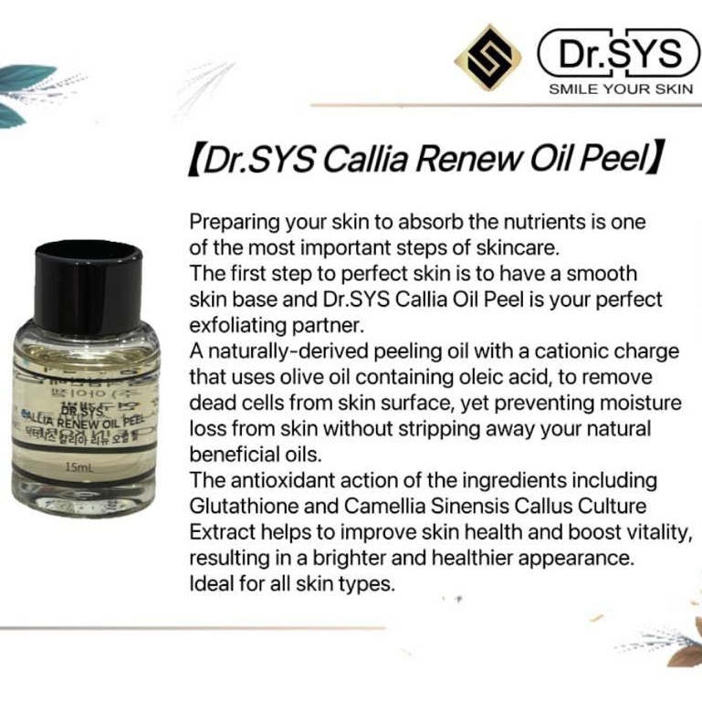 Dr.SYS Callia Renew Oil Peel (15ml x 4) | Shopee Malaysia