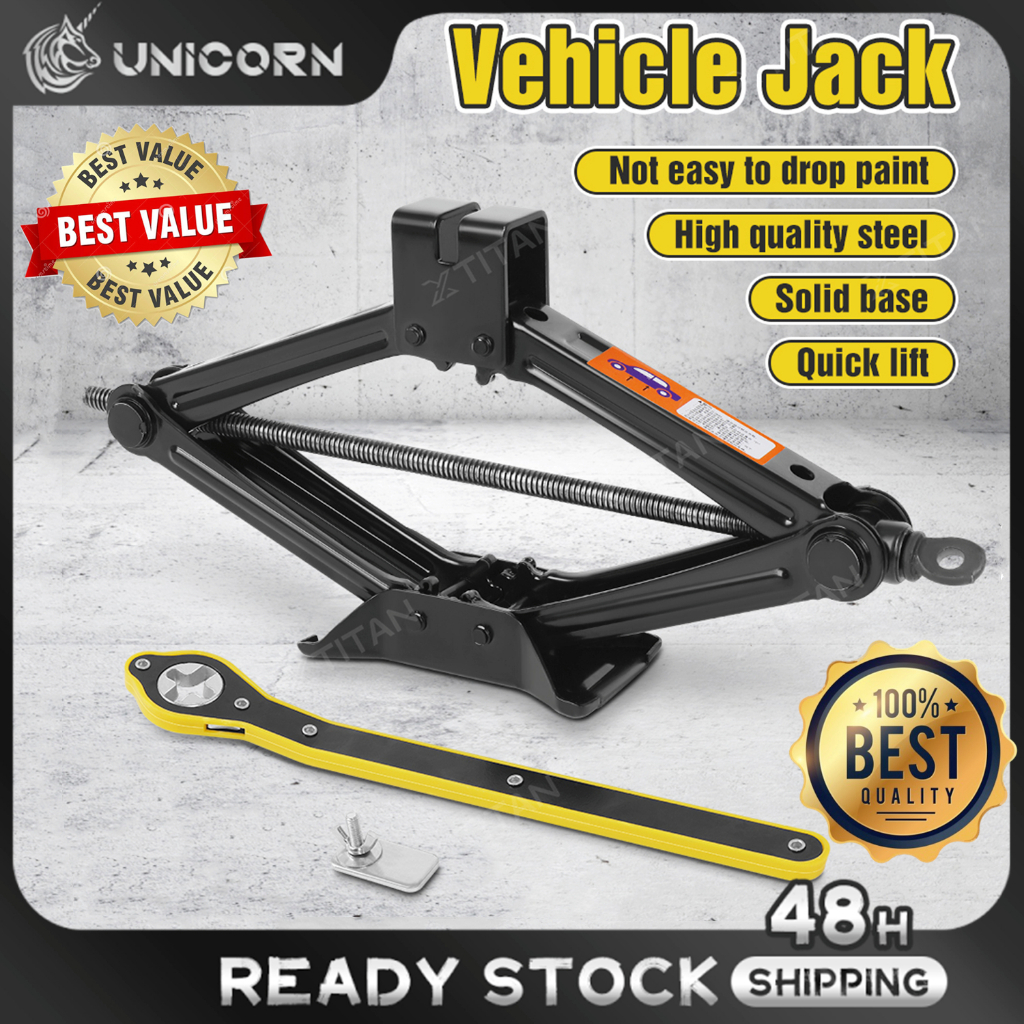 🔥New🔥Heavy Duty DIY Car Scissor Jack Stabilizer with Handle Lift