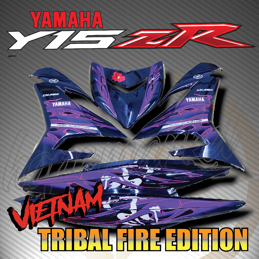 STRIPE MOTOR YAMAHA Y15ZR CUSTOM TRIBAL API SPECIAL EDITION BODY COVER ...