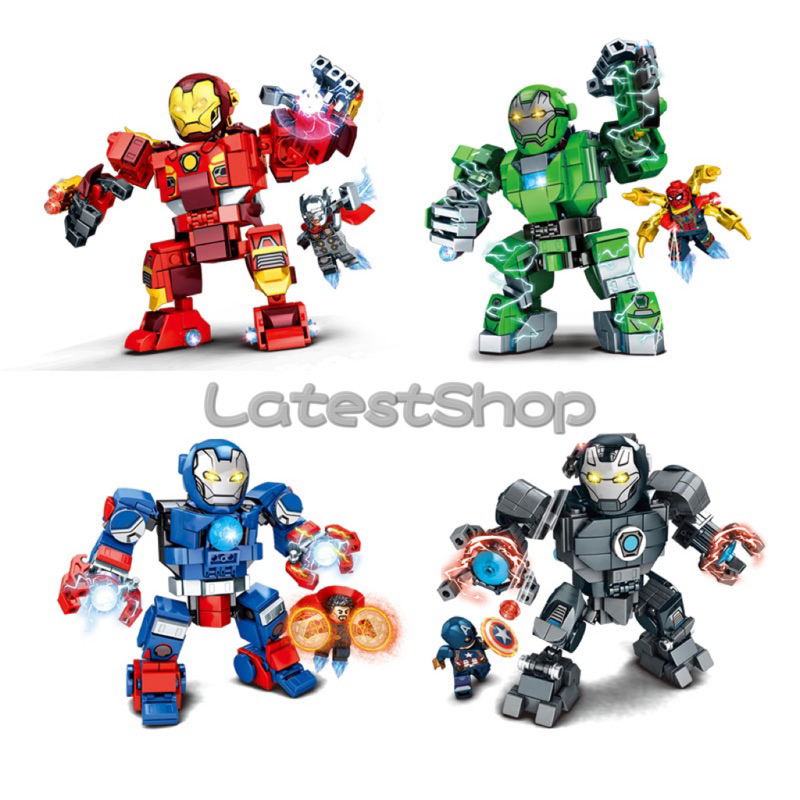 Avengers Minifigures Marvel Superhero Ironman Action Figures Hulk 