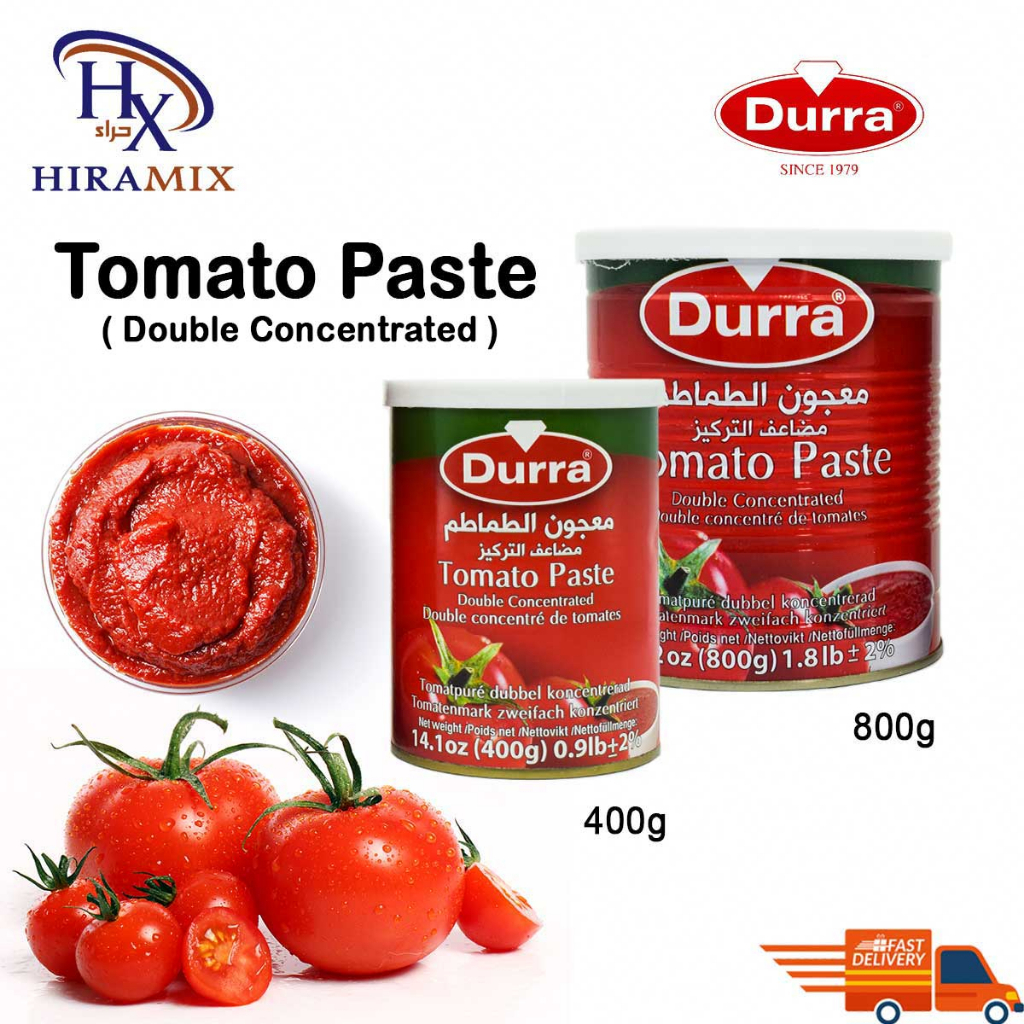 Durra Tomato pes double concentrated tomato paste buah tumato 400g