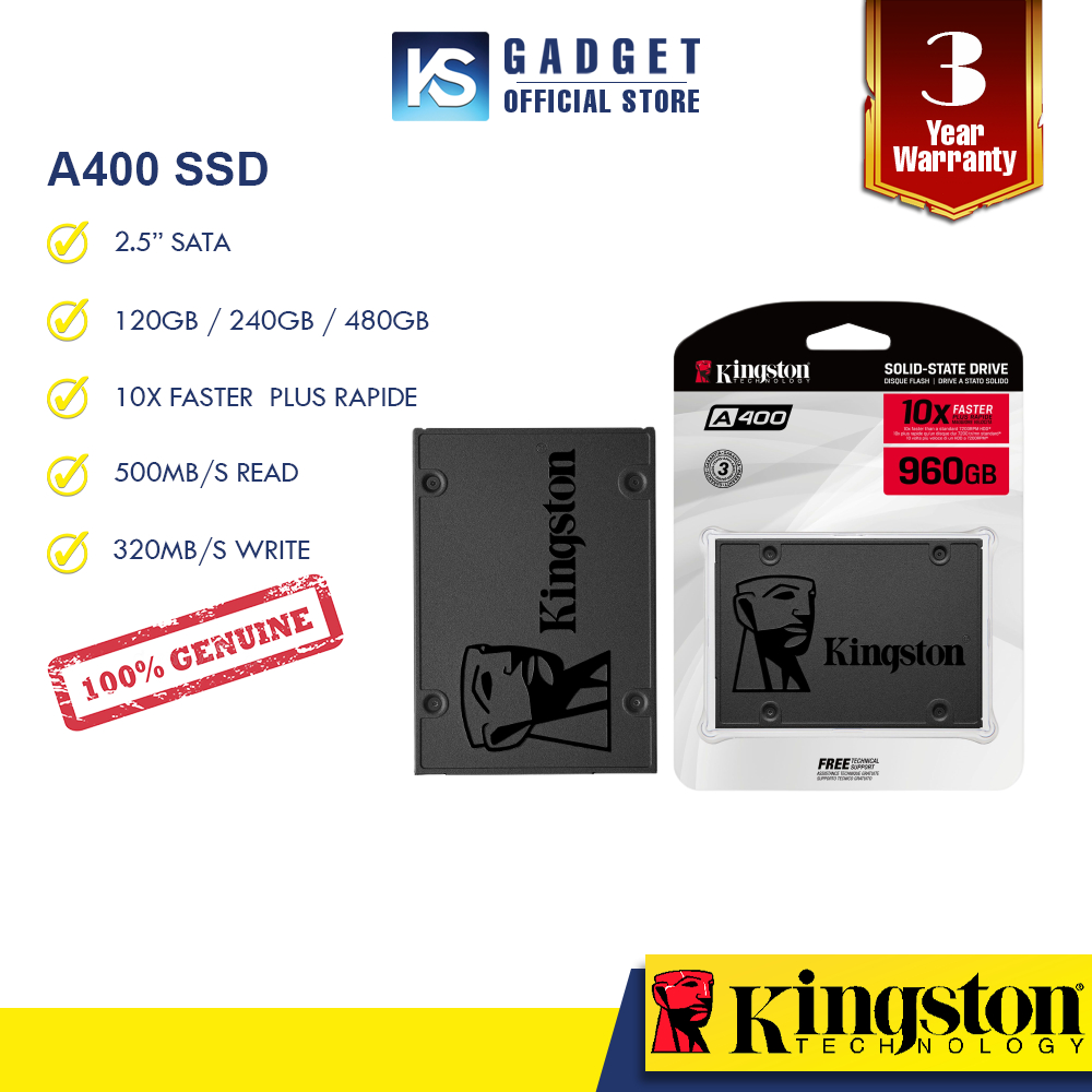 Kingston SSD A400 1TB 960GB 480GB 240GB 120GB 2T SATA III 2.5 Solid State  Drive 