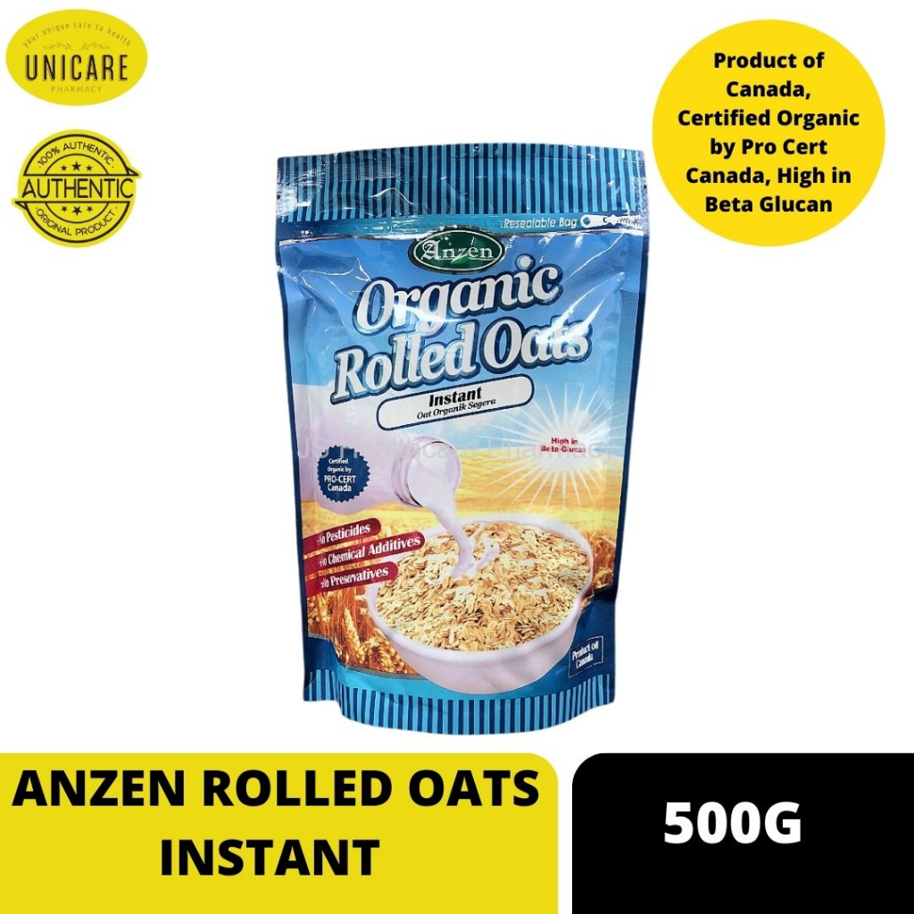 Anzen Organic Rolled Oats Instant 500g / ANZEN ORGANIC ROLLED OATS