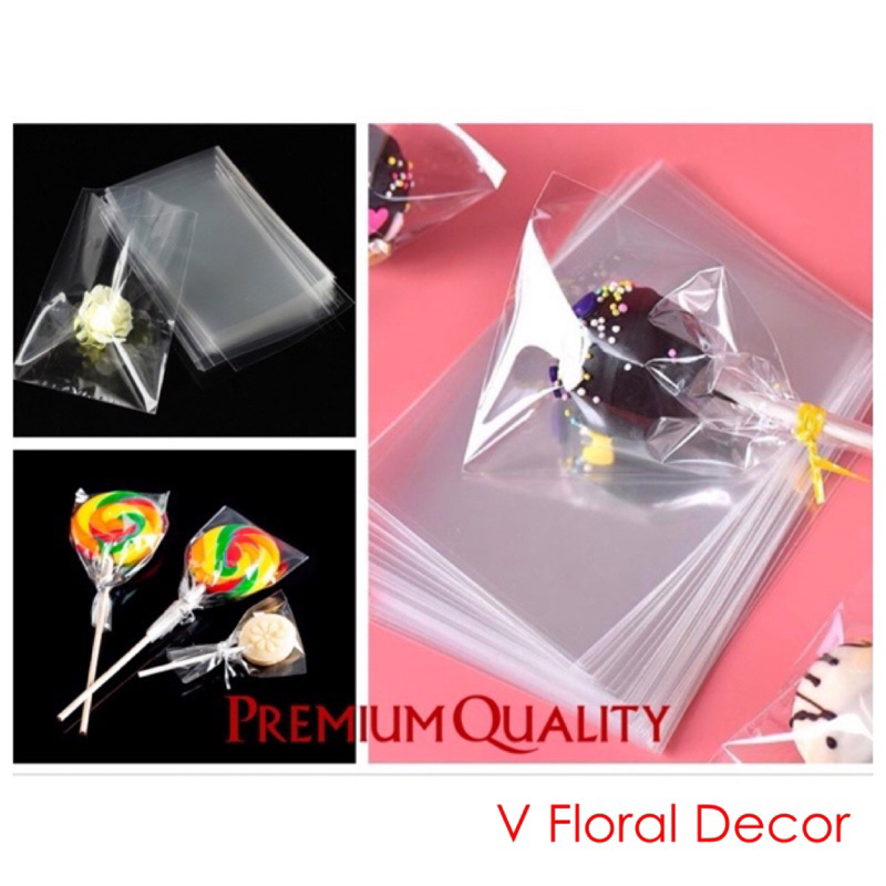 200Pcs 10cm x 14cm DIY Opp Plastic Transparent Cellophane Cookie ...