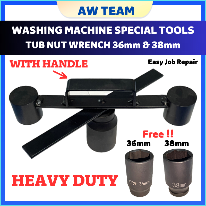 FULL SET Washing Machine Special Tools Tub Nut Wrench 36mm & 38mm