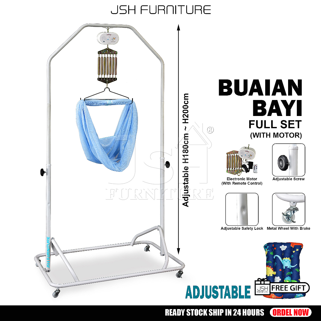 Baby Cradle Stand JSH SC2 - Buaian Bayi Sarong Cradle Spring Cot Rack ...