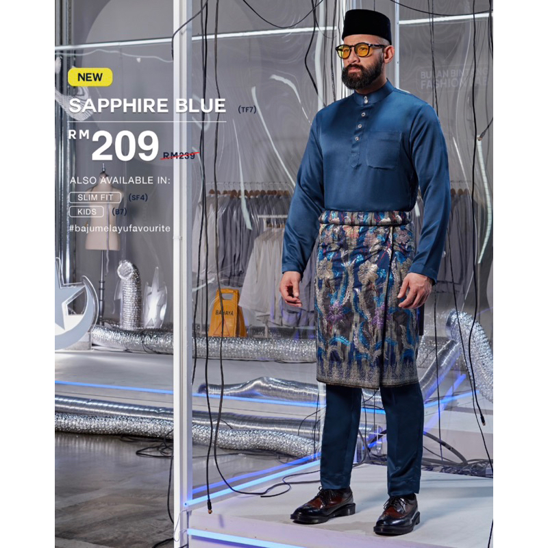 Baju Melayu Bulan Bintang Tailored Fit | Shopee Malaysia