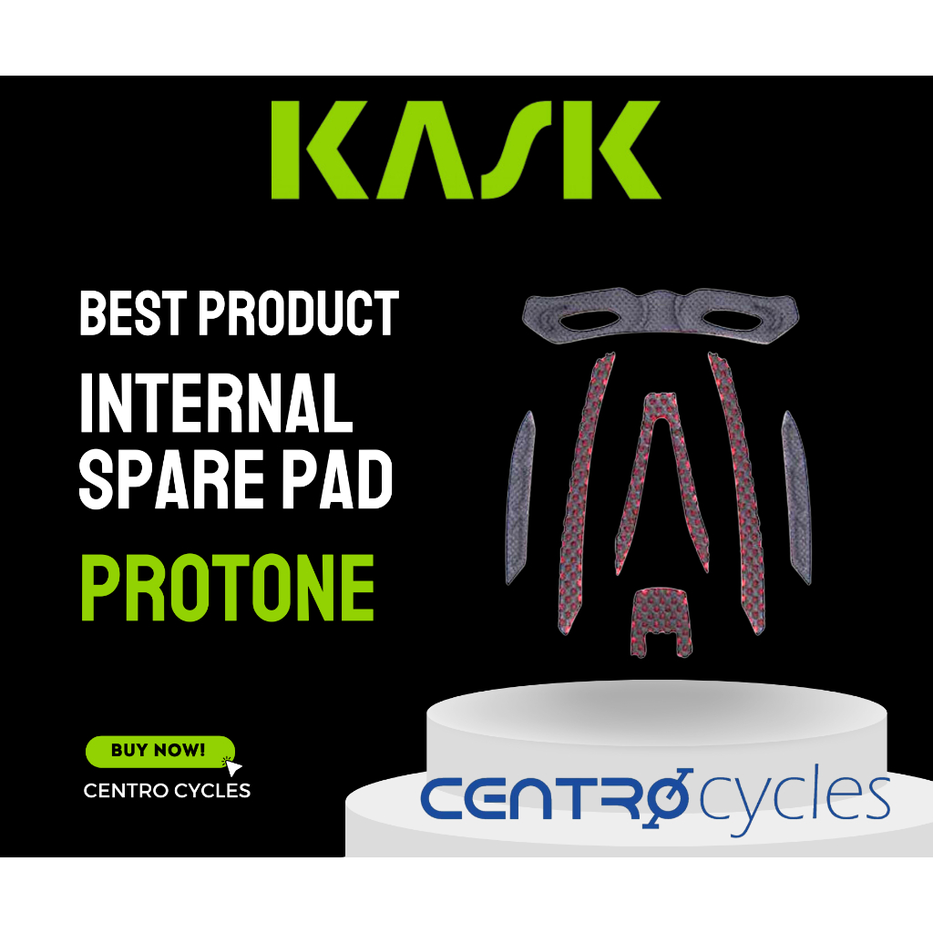 KASK Cycling Helmet Internal Spare Pad Protone (Black) Shopee Malaysia