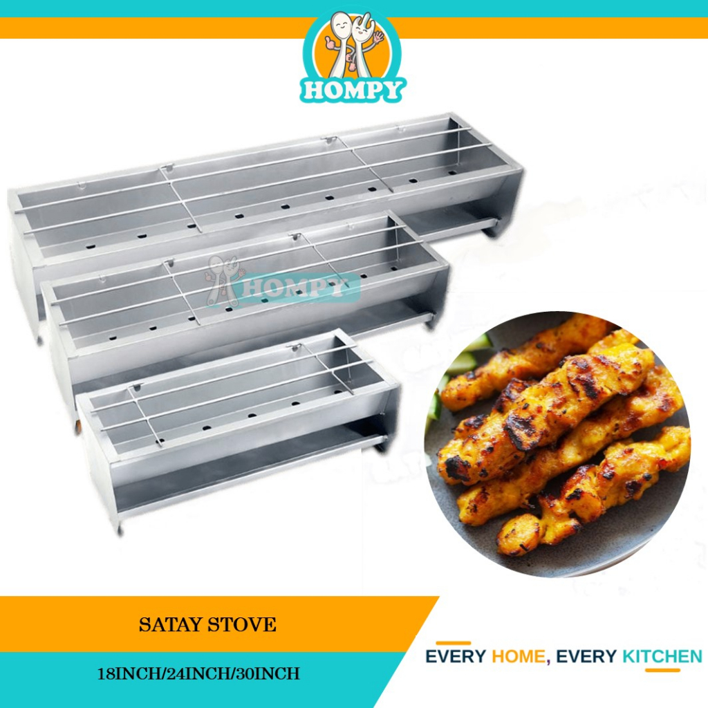 Charcoal BBQ Satay Grill Stove /Dapur Pembakar Sate 18inch /24inch
