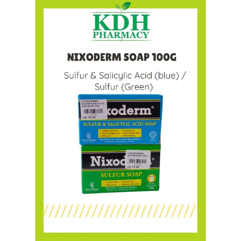 NIXODERM SULFUR & SALICYLIC ACID SOAP / SULFUR SOAP 100G (ACNE