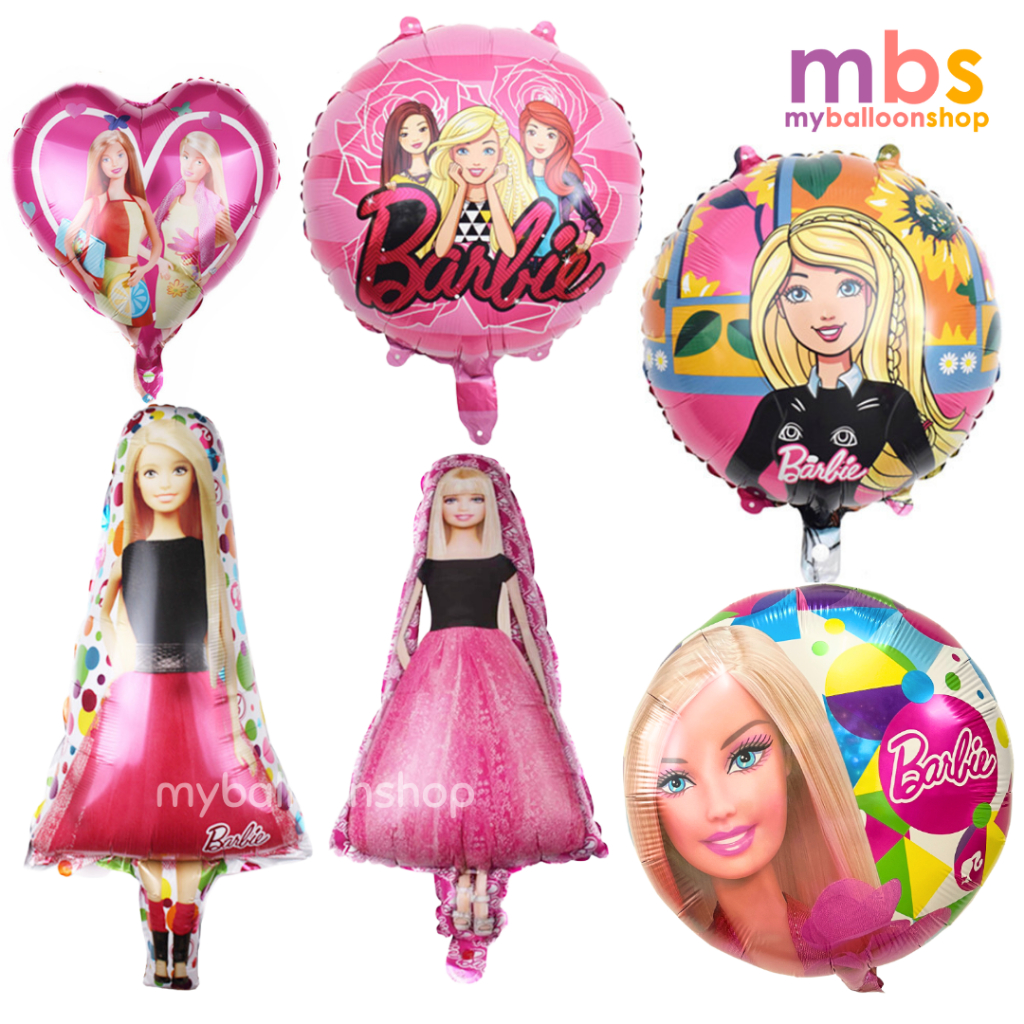 Barbie Balloons Theme Foiled Balloons | Shopee Malaysia