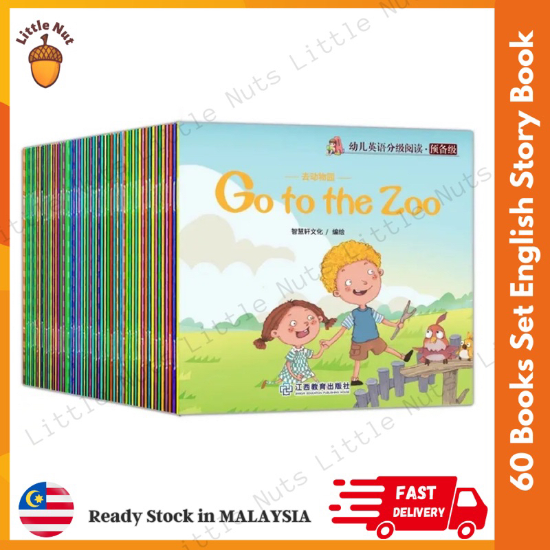 60 Books Set English Story Book for Kids Learning Buku Budak Bedtime ...