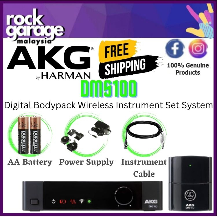 AKG DMS100 Digital Bodypack Wireless Instrument Set System (DMS100/DMS