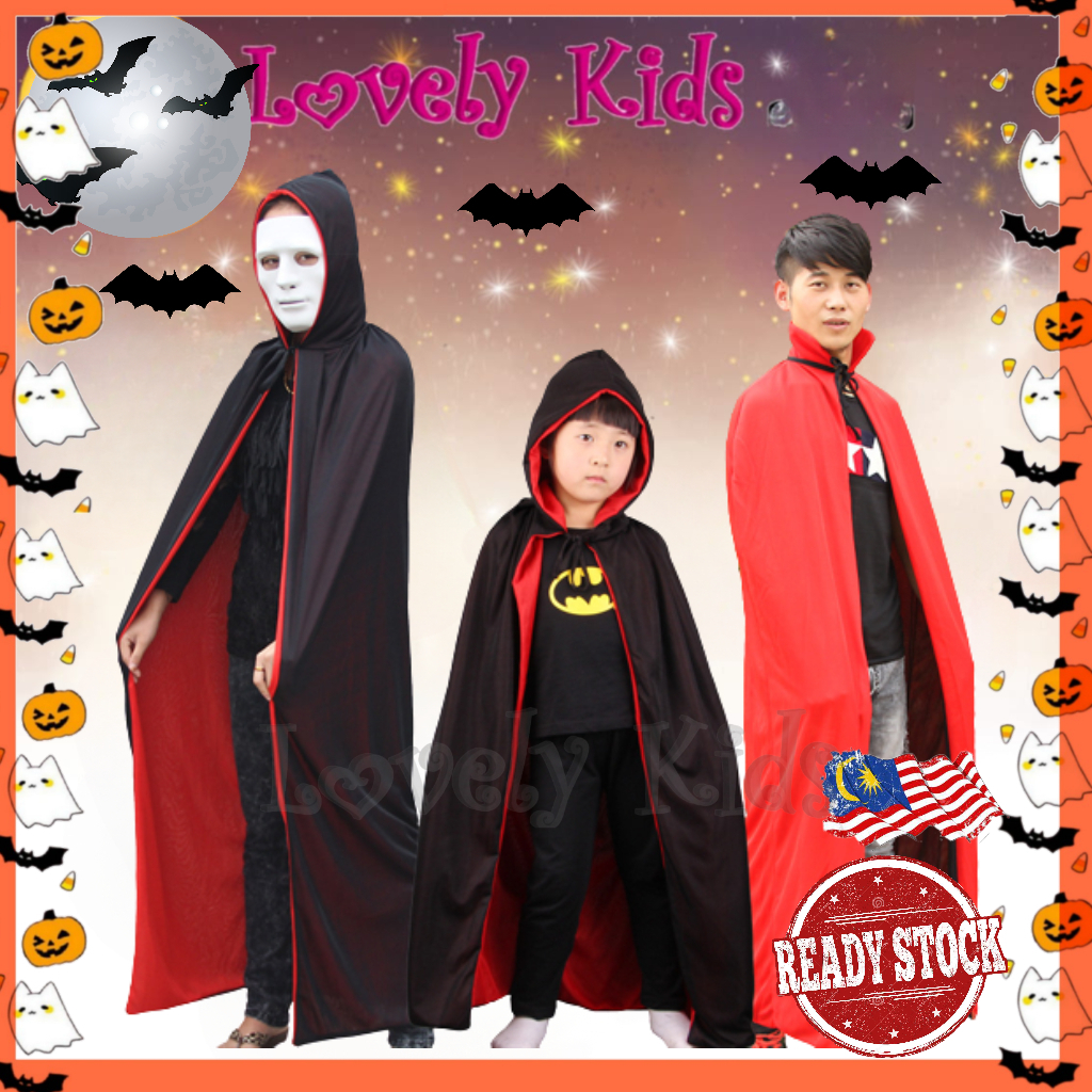 Halloween Vampre Cape wth Red Bow Te Chldrens Fancy Dress Dracula