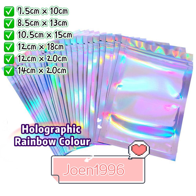 20/50Pcs Resealable Holographic pouch Laser Storage Bag Wholesale Idea ...