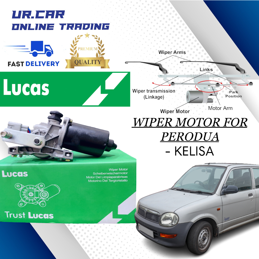 LUCAS WIPER MOTOR PERODUA KELISA 100 ORIGINAL PREMIUM PRODUCT FROM
