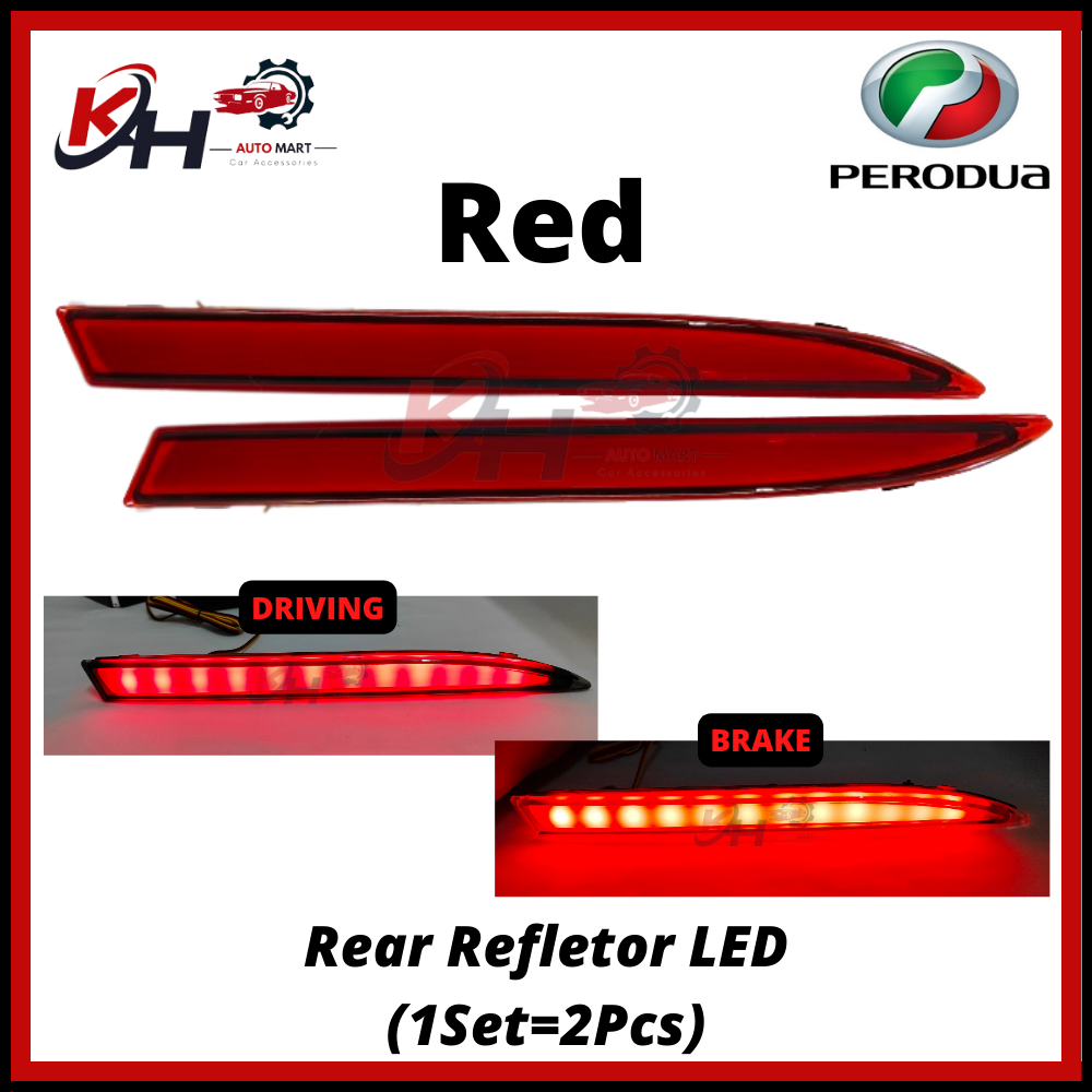 PERODUA ALZA OLD (09-13) /MYVI LAGI BEST (12-14) YCL-392 Rear Bumper Reflector LED Red White Smoke Lampu Brake Belakang