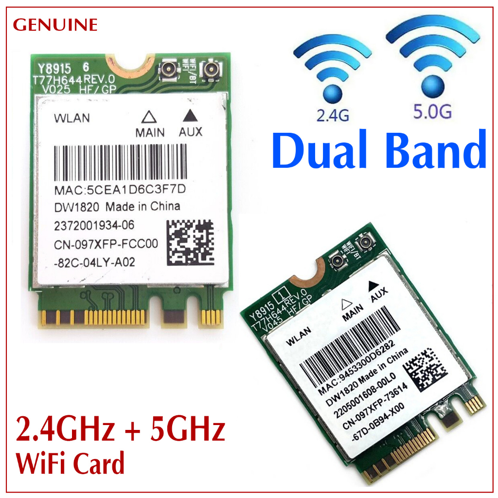 Original Qualcomm Atheros QCNFA344A Dell 1820 DW1820 2.4Ghz 5Ghz Dual ...