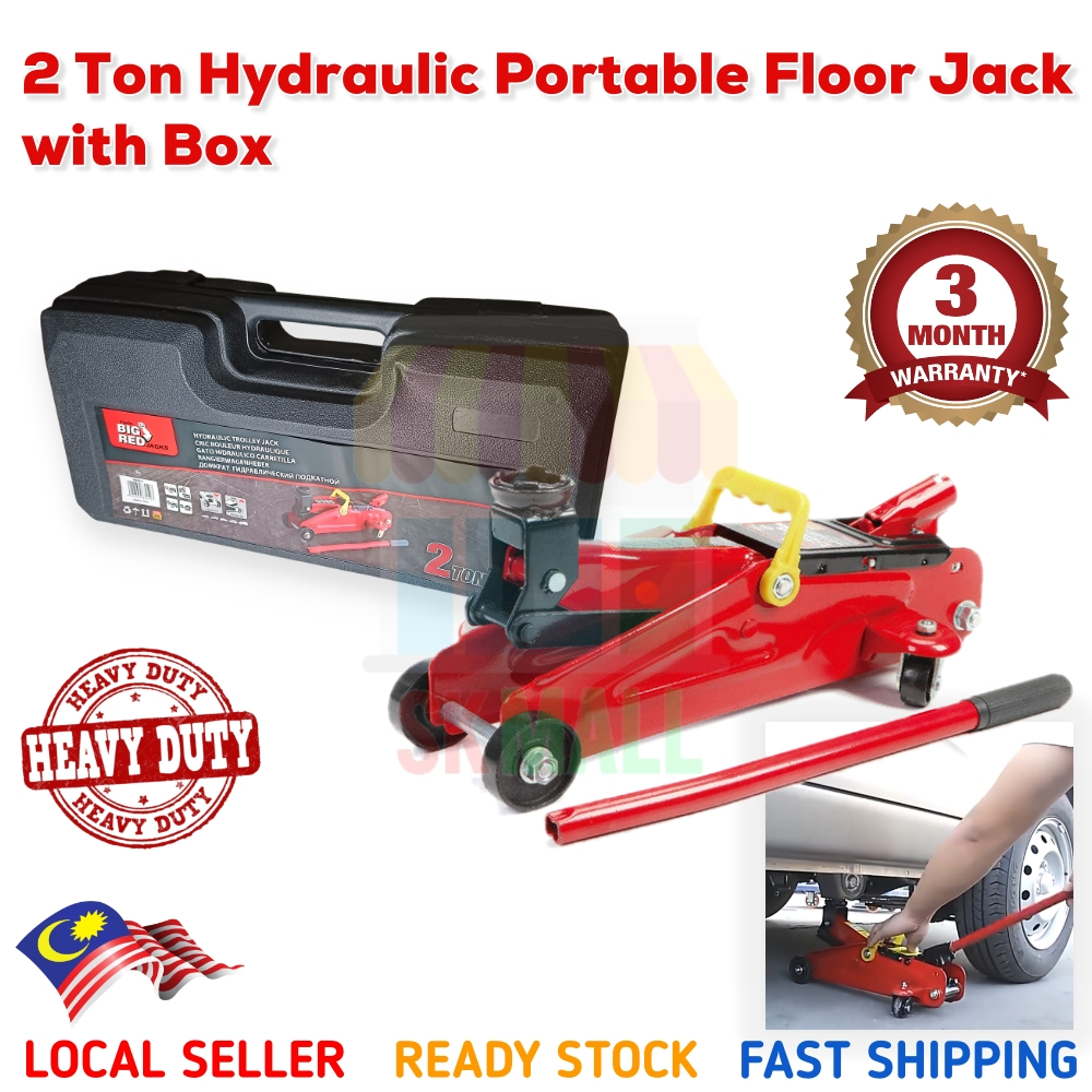 2 Ton Heavy Duty Hydraulic Portable Floor Jack With Box Automotive Car