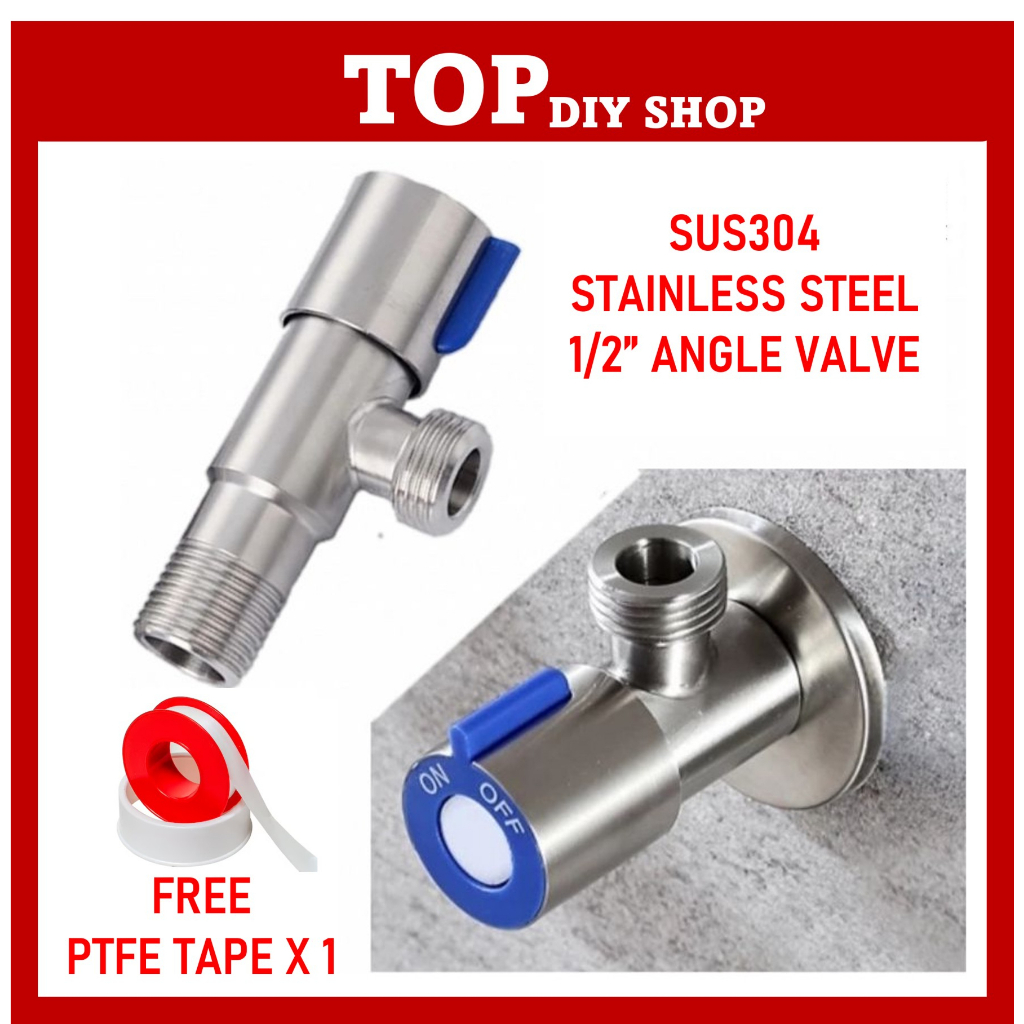 Stop Valve Stainless Steel Quarter Turn Angle Valve Bathroom Faucet