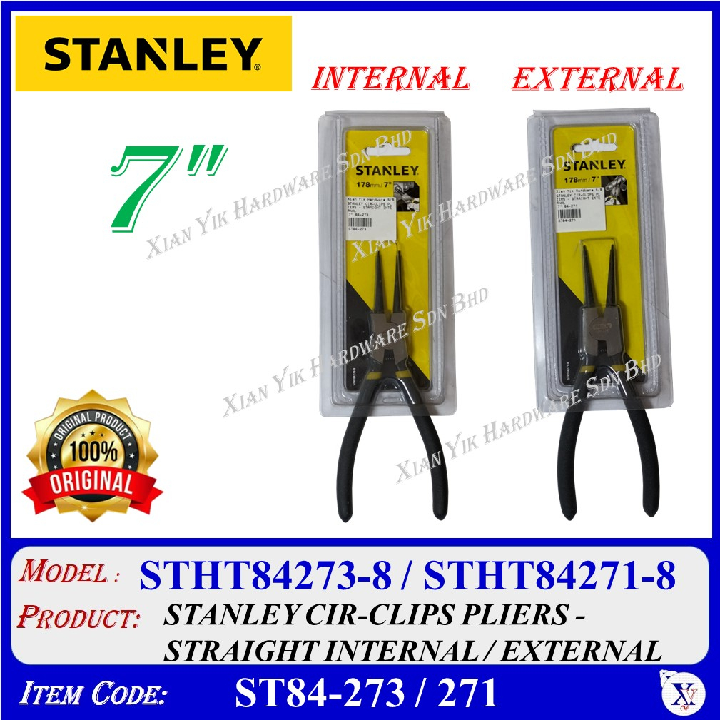 STANLEY CIR-CLIPS PLIERS - STRAIGHT (EXTERNAL / INTERNAL) ST84-271 / ...