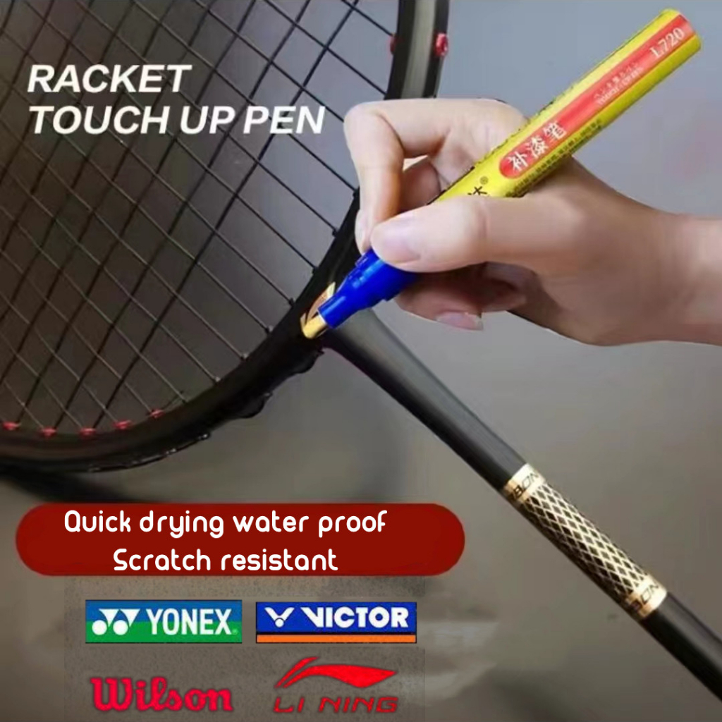 Badminton racket touchup pen scratch repair metal paint surface repair