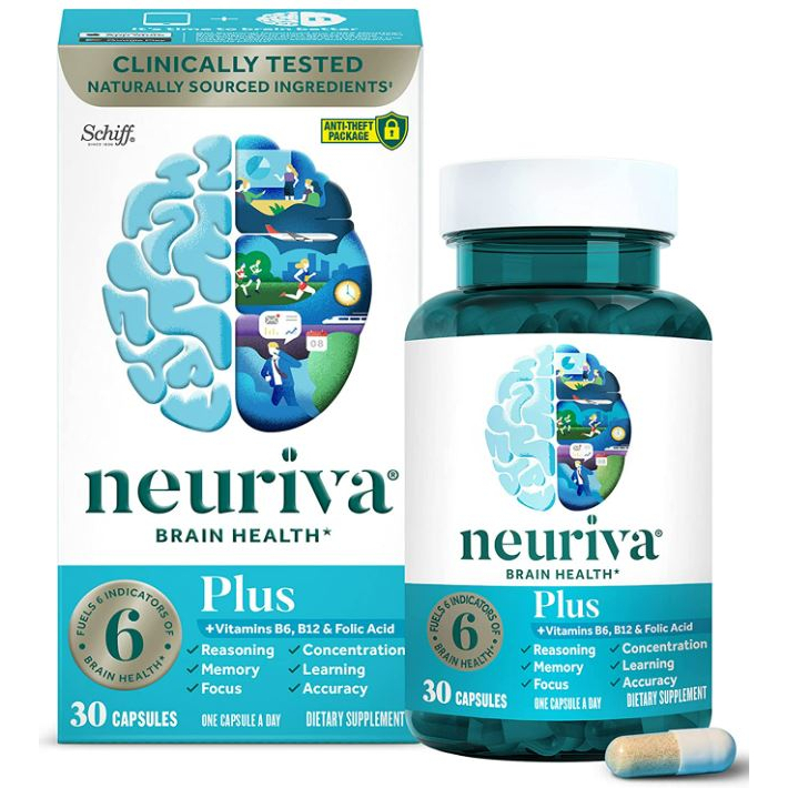 NEURIVA Plus Vegetarian Brain Supplement For Memory, Focus