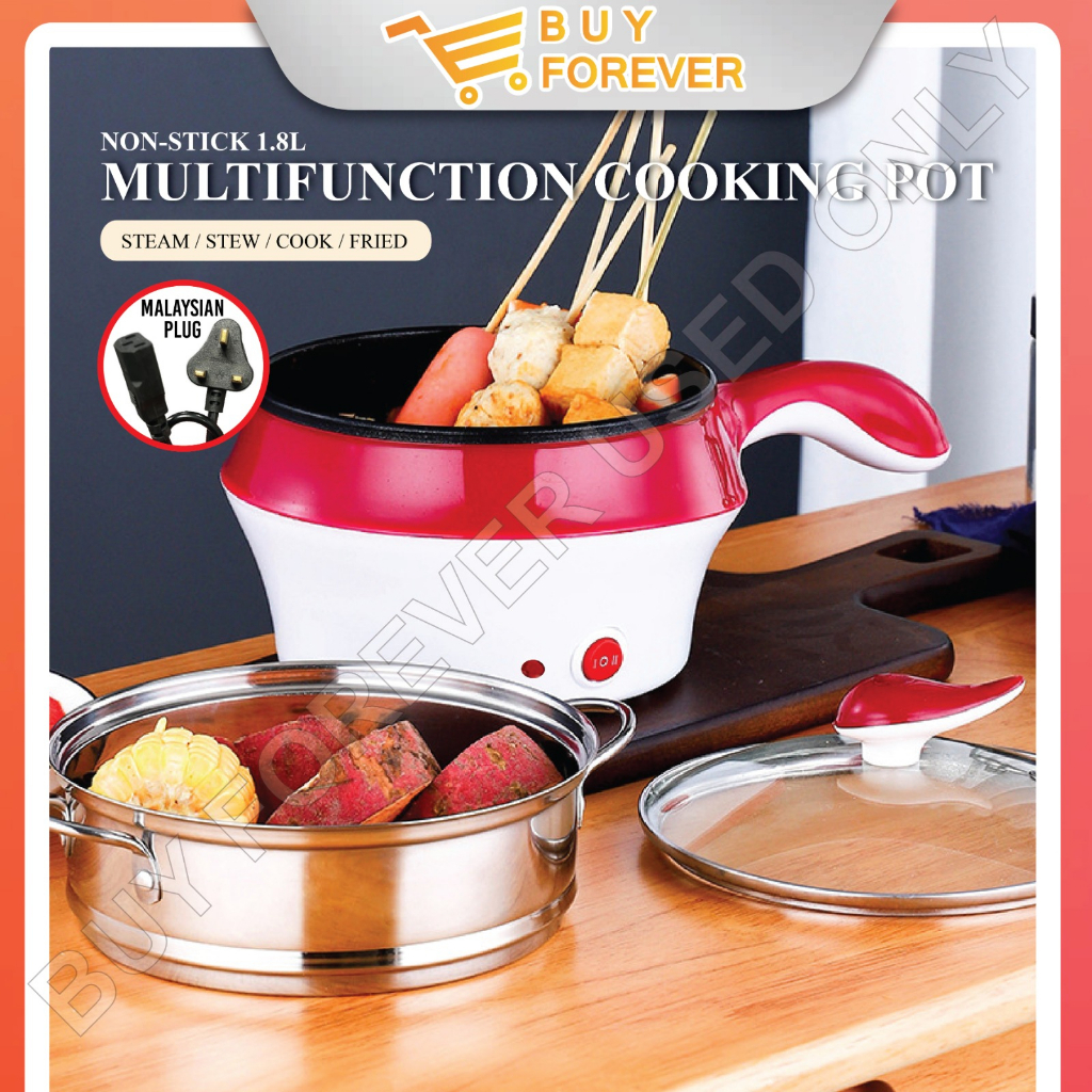 Herman Lopol Multifunction Electric Pot NonStick Ceramic/Marble Frying Pan Rice Multi Mini Rice