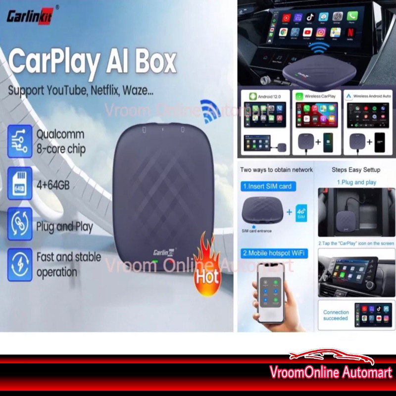 Carlinkit Wireless carplay ai box android auto Android 11 / 4+46g ...