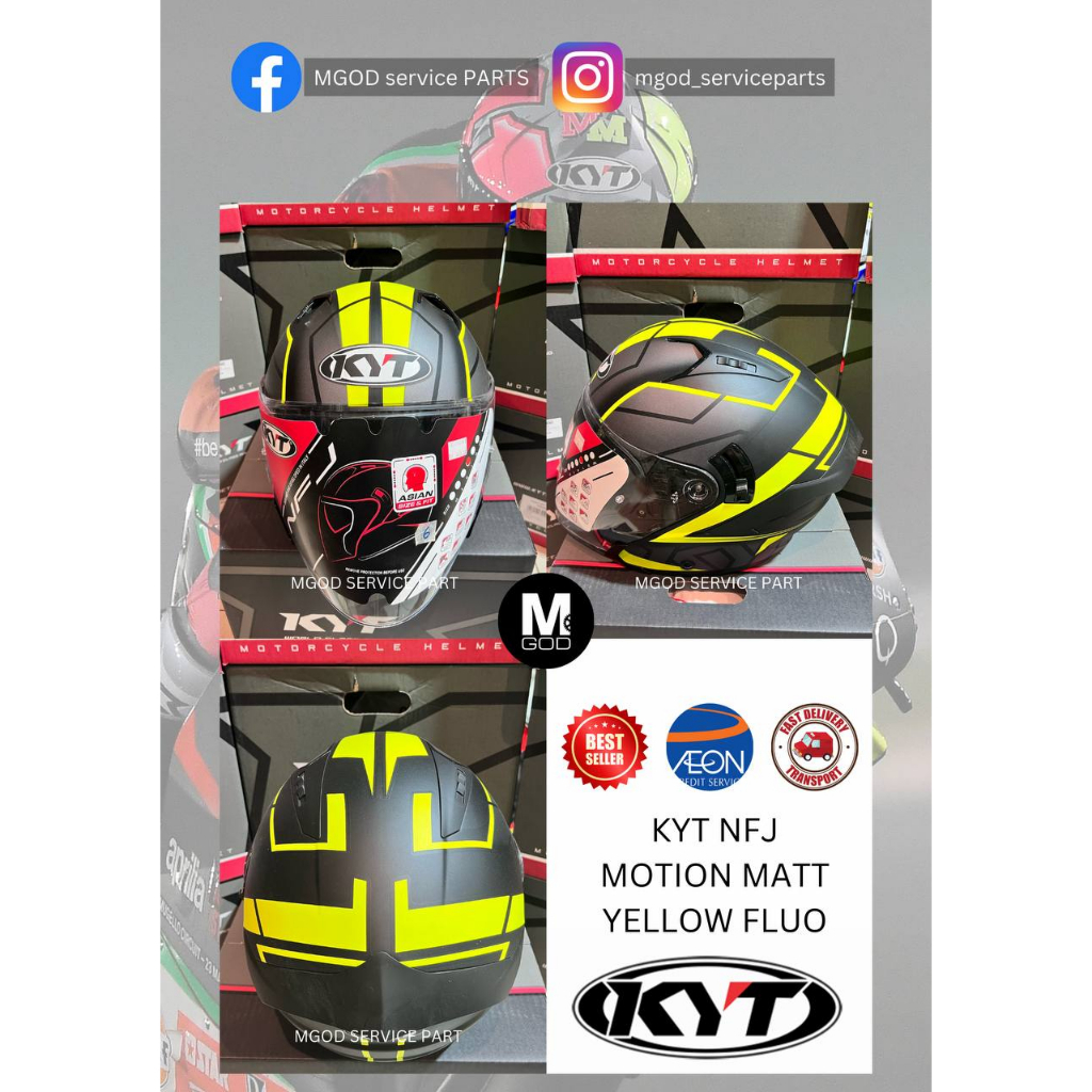 YSNJ0001 KYT NFJ HELMET KYT NFJ KYT HELMET KYT MOTION MATT YELLOW