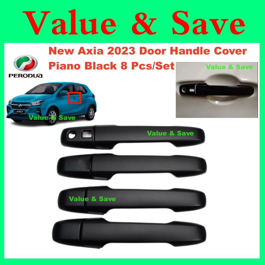 Perodua Axia New 2023 Door Handle Cover Accessories Trim Silver Chrome