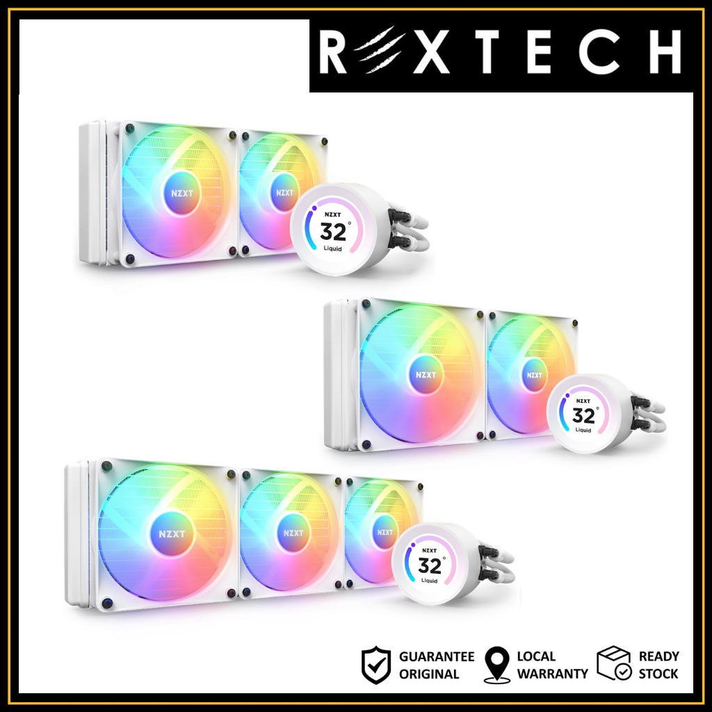 REXTECH NZXT KRAKEN ELITE 360 RGB AIO Liquid Cooling CPU Cooler - WHITE ...