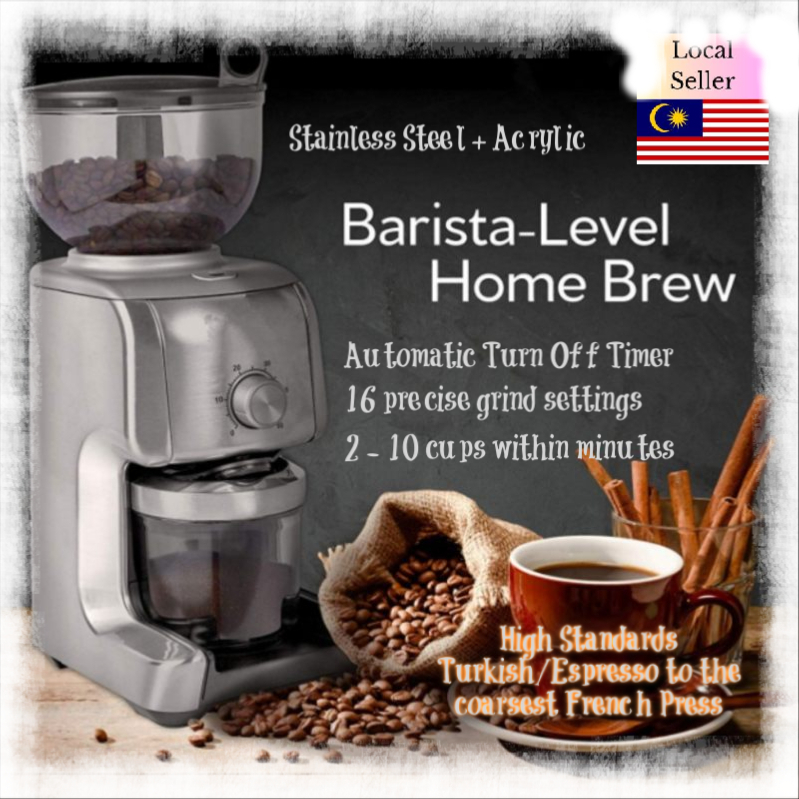 Stainless Steel BURR Espresso Grinder Electric Coffee Grinding