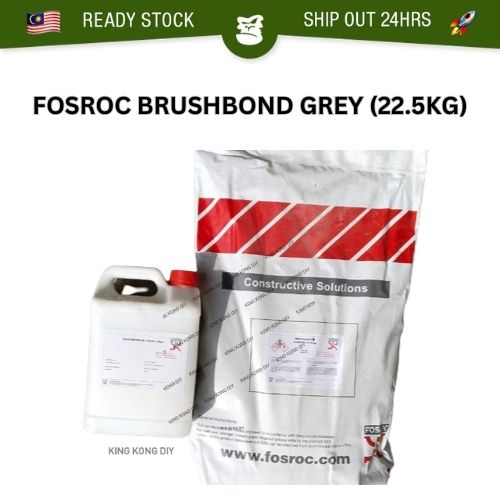 FOSROC Brushbond Grey (22.5kg) A+B Flexible Cementitous Waterproofing ...