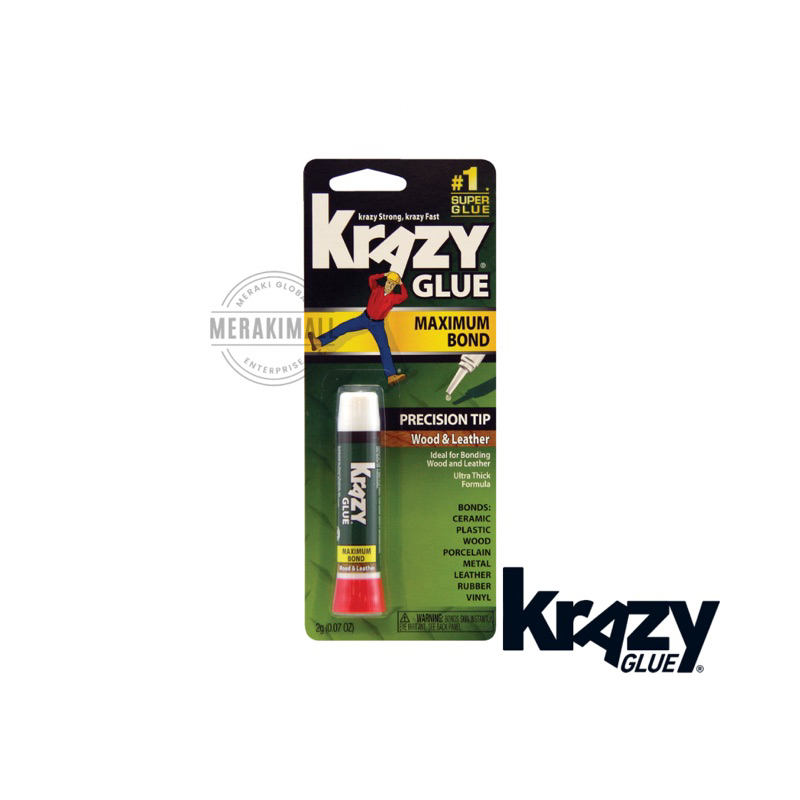 Krazy Glue Maximum Bond Wood and Leather Precision Tip | Fast Drying ...