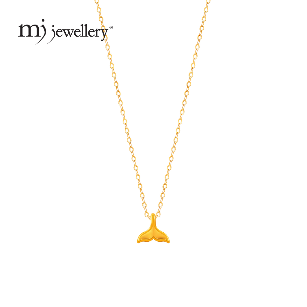 MJ Jewellery 999.9 Pure Gold Fish Tail with 916/22K Gold Polo Chain ...