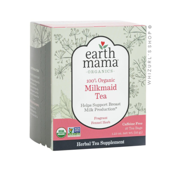 EARTH MAMA Organics Milkmaid Tea Breast Milk Booster Lactation Milk (16