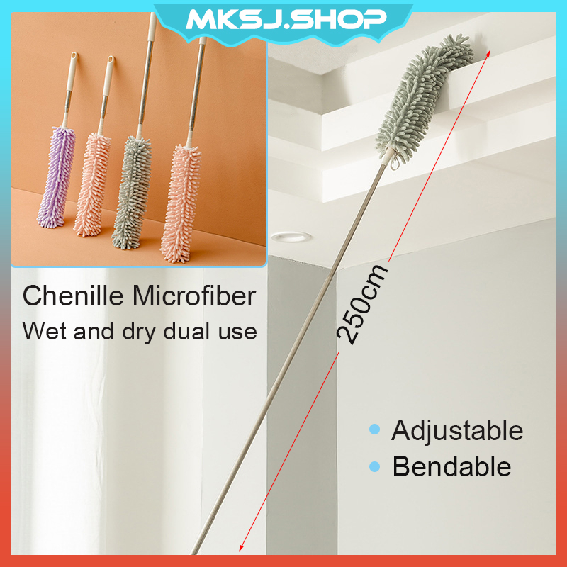 Long Microfiber Duster Adjustable Bendable Washable Expandable Cleaning ...