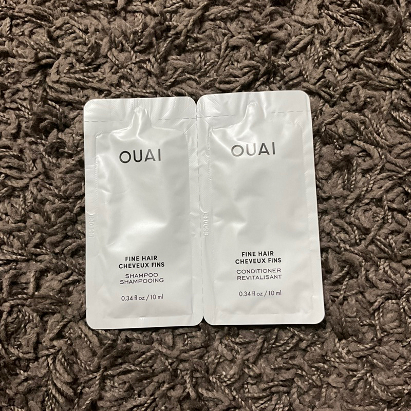 READY STOCK OUAI Fine Hair Shampoo + Conditioner Sample Packet (10ml x
