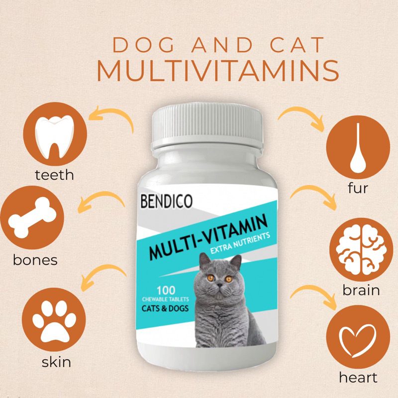 PREMIUM Multi Vitamin for Cat Dog Pet Supplement Vitamin Kucing Dog