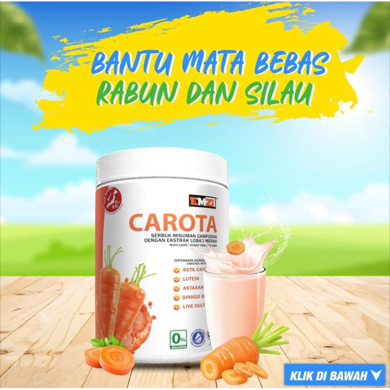 ready stock EMZI CAROTA / CARROT SUSU UNTUK KESIHATAN MATA / RABUN