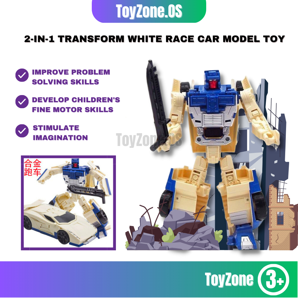 2 In 1 Transformation Robot Toy Car Figure Transformers Car 2 In 1