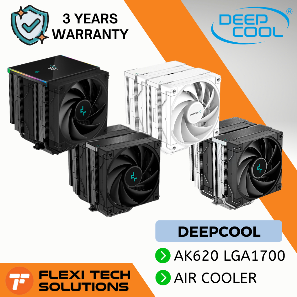 Flexi Tech DEEPCOOL AK620 High Performance Dual Tower CPU Air Cooler ...