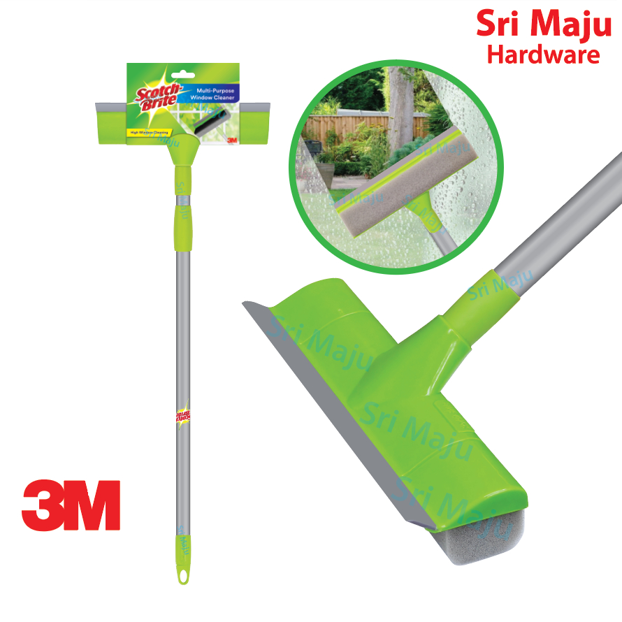 MAJU 3M Scotch Brite Multi Purpose Window Cleaner 2 In 1 Glass Wiper