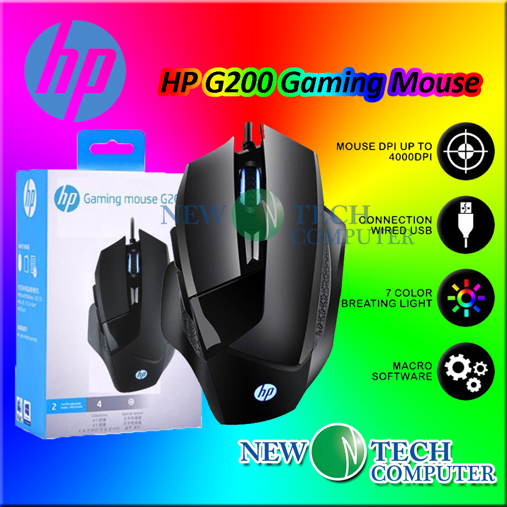 HP G200 4K DPI GAMING MOUSE Shopee Malaysia