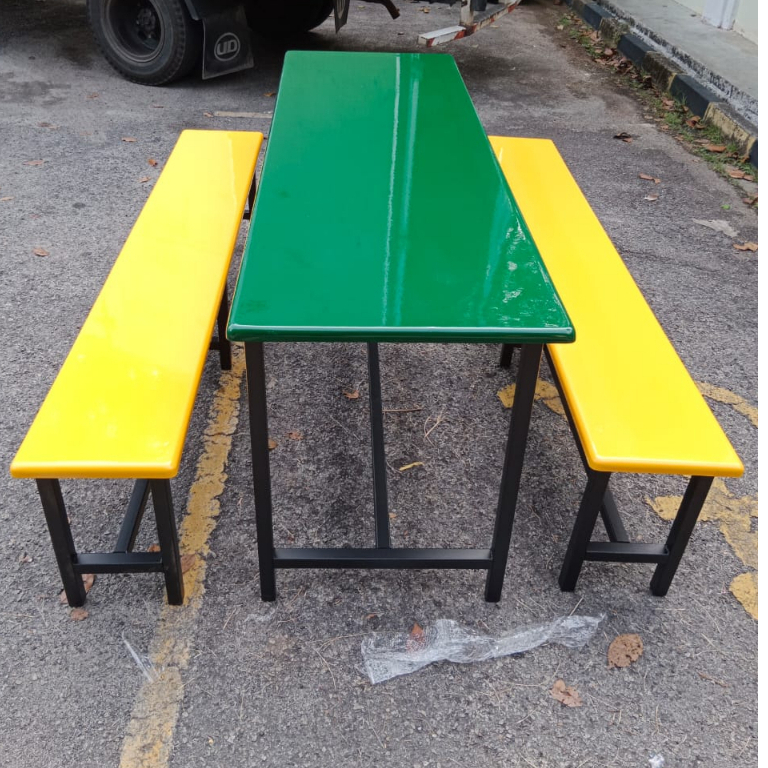 6 SEATER FIBREGLASS CANTEEN TABLE & BENCH SET 🔹PLS CALL US BEFORE ORDER ...