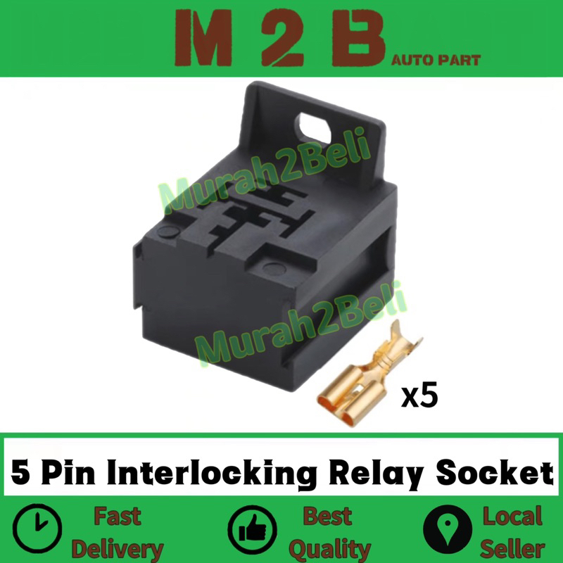 5 PIN INTERLOCKING RELAY SOCKET WITH SCREW BRACKET | Shopee Malaysia