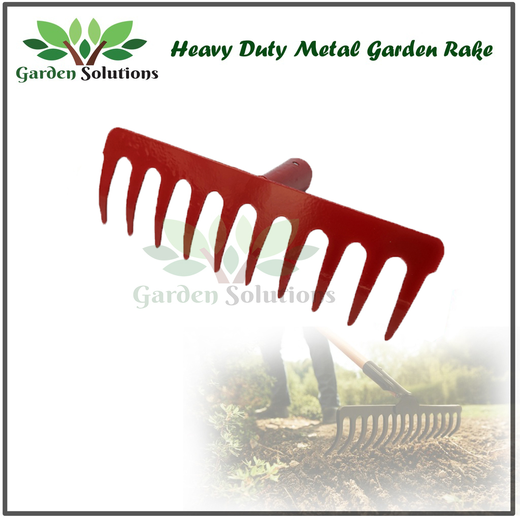 Heavy Duty Red Rake #Pencakar Besi #Garden #Farm #Rumput | Shopee Malaysia