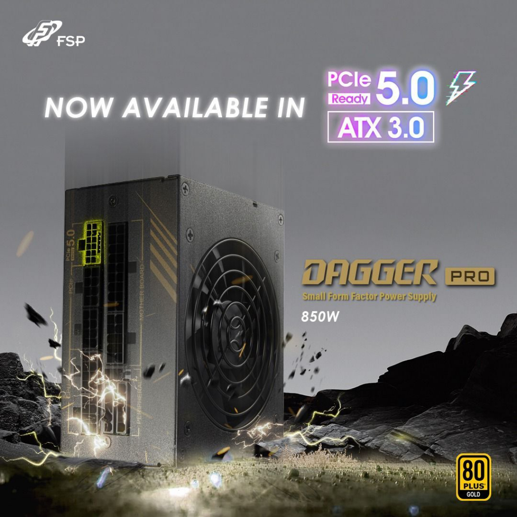 FSP Dagger PRO 850W - ATX3.0 (PCIe5.0) 80+ Gold Fully Modular SFX